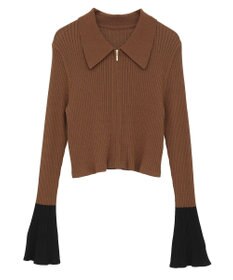 YECCA VECCA 【2点SET】キャミセット襟付きZIPカーディガン