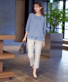 Tiaclasse つまみタック袖レイヤードブラウス