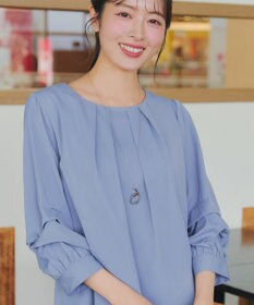 Tiaclasse つまみタック袖レイヤードブラウス