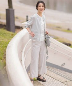 J.PRESS LADIES L 【WEB限定・洗える】ボイルドワッシャー ブルゾン