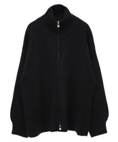 Green Parks ＺＩＰ付き畦ニットチュニック