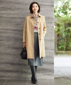 J.PRESS LADIES S 60/2コンパクトギャバ ステンカラーコート