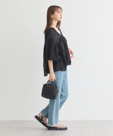 earth music&ecology Ｖネックギャザーブラウス