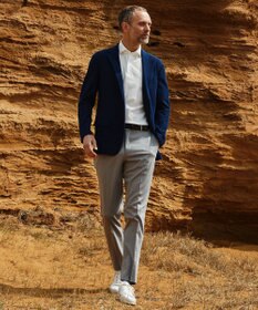 GOTAIRIKU ウエストアジャスター/折り目加工/吸汗速乾/洗える【ビジネス対応】クールマックスパンツ（24年モデル）