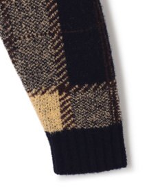 J.PRESS MEN ブークレジャガード ブラックウォッチクルー ニット