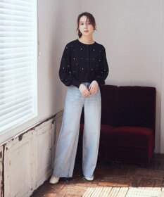 earth music&ecology パール＆ビジューカーディガン