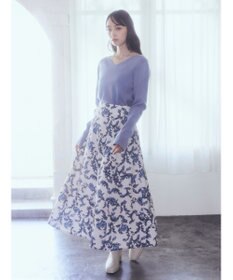 earth music&ecology バックレースアップスカート