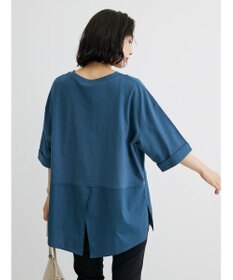 Green Parks ５分袖ドッキングバックスリットチュニック