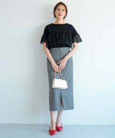ANY SIS 【洗える】チュール重ね プルオーバー
