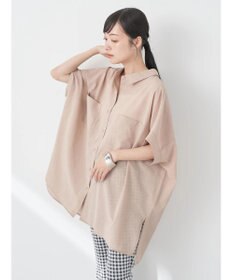 earth music&ecology 配色ステッチＢＩＧシャツ