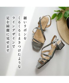 Pointer 日本製 本革ラインストラップサンダル