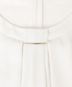 23区 L 【洗える】シルキーデシン バーアクセント ブラウス