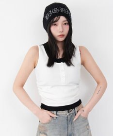 WEGO 【カップ付き】レイヤードデザインカップインタンク