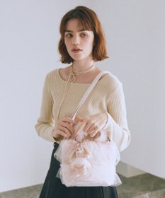 Maison de FLEUR チュールフリル2Wayトートバッグ