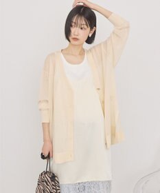 AMERICAN HOLIC メタルボタンシアーVネックカーディガン