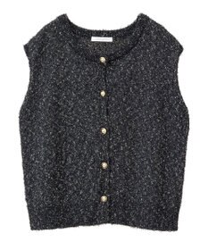 Green Parks ツィード風金釦ニットベスト