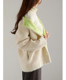 Te chichi ダブルフェイスフェザーカーディガン