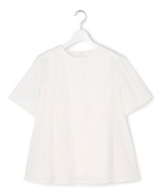 23区 【先行予約】シアーチェックレイヤード フレア Tブラウス