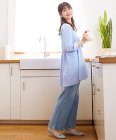 Tiaclasse L 【小倉優子さん着用・選べる袖TYPE・洗える】バックフレアチュニック