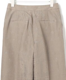 ICB L 【日本製・洗える】ペイズリーレノクロス ワイドストレートパンツ