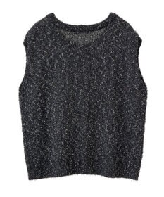 Green Parks ツィード風金釦ニットベスト