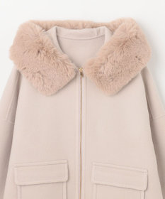 GRACE CONTINENTAL フードファーリバーポンチョ