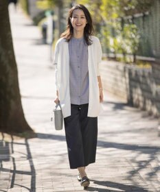 J.PRESS LADIES L 【洗える】シャークスキン セミワイド パンツ