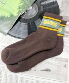 WEGO ラインロゴハイアンクルソックス