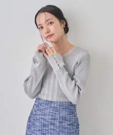 earth music&ecology パール＆ビジュースリーブプルオーバー