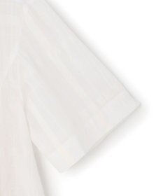 23区 【先行予約】シアーチェックレイヤード フレア Tブラウス