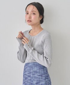 earth music&ecology パール＆ビジュースリーブプルオーバー