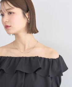 earth music&ecology 2wayオフショルバルーンヘムフリルブラウス