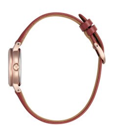 CITIZEN 【クラシカルなソーラーテックモデル】小ぶりなケースに赤いバンドがアクセントの腕時計