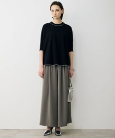 ICB 【先行予約】 ドレープツイル ボリュームワイドパンツ