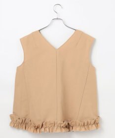 #Newans 【金子綾さんインスタライブご紹介アイテム】〈小柄さんにお勧め〉フリルヘムジレブラウス