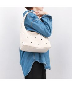 UNBILLION カシュカシュ cachecache / 三つ編みハンドルドット刺繍トート