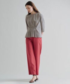 J.PRESS LADIES リネンminiチェック プルオーバー ブラウス