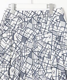 23区GOLF 【WOMEN】ニューヨークマップ柄 プリーツスカート