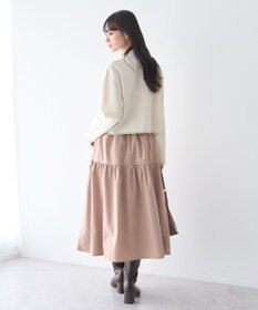 earth music&ecology フラワーモチーフニットカーディガン