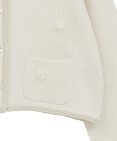 earth music&ecology フラワーモチーフニットカーディガン