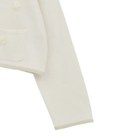 earth music&ecology フラワーモチーフニットカーディガン