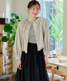 Tiaclasse 【洗える】ソフトフェイクレザージップブルゾン