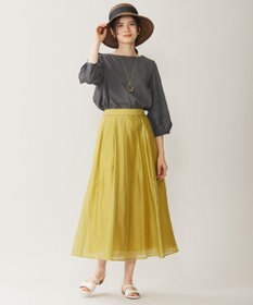 自由区 【洗える】テンセルコットンエンブロイダリープルオーバー ブラウス