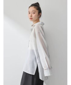 earth music&ecology バックスリットシアーシャツ