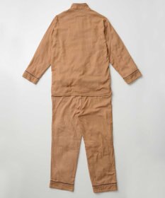 京和晒綿紗 【紗栄子さん愛用パジャマの色違い/UNISEX】ガーゼパジャマ 2重合わせ 柿渋