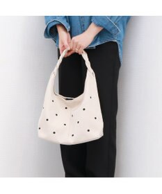 UNBILLION カシュカシュ cachecache / 三つ編みハンドルドット刺繍トート