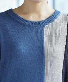 Tiaclasse 【洗える】配色ニットチュニック