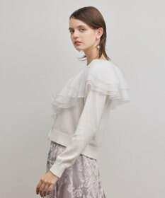 GRACE CONTINENTAL フリルニットカーディガン