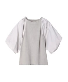 Green Parks armonia．袖布帛ニットプルオーバー