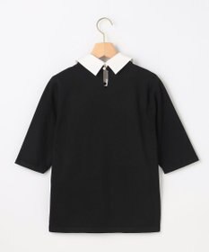 組曲 S 【組曲×setsuko sagittaire】ボンボンフラワー襟付き ニット